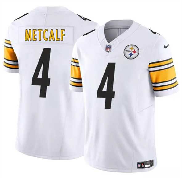 Men & Women & Youth Pittsburgh Steelers #4 DK Metcalf White 2024 F.U.S.E. Vapor Untouchable Limited Stitched Jersey
